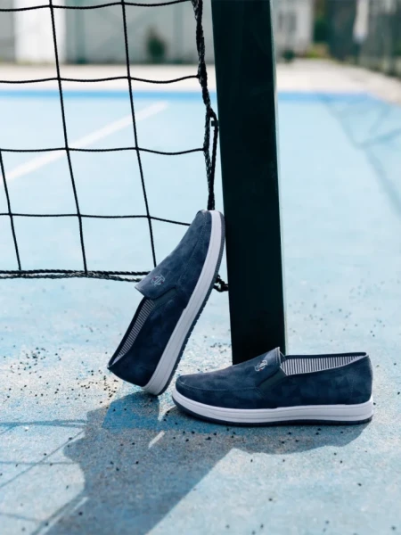 Espadrile barbati albastri din material textil Izan