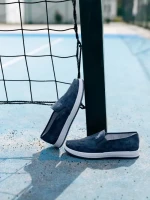 Espadrile barbati albastri din material textil Izan