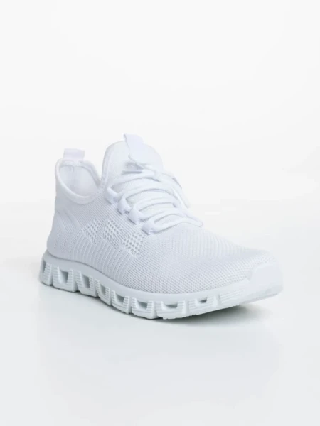 Pantofi sport barbati albi din material textil Astor