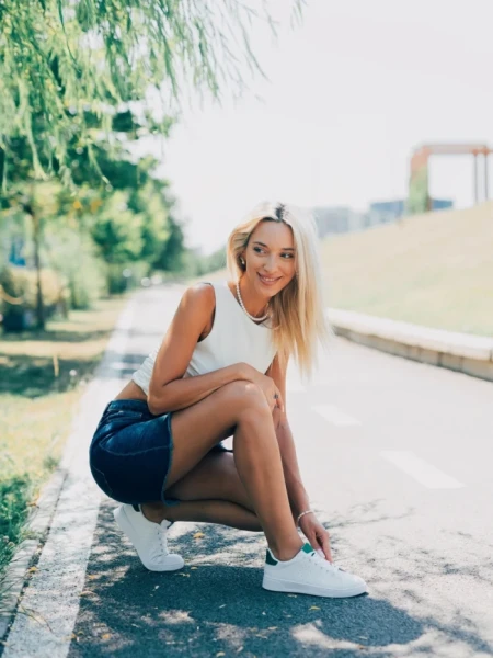 Pantofi sport dama albi cu verde din piele ecologica Rasine