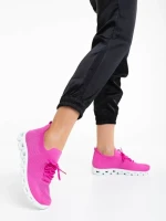 Pantofi sport dama fucsia din material textil Romeesa
