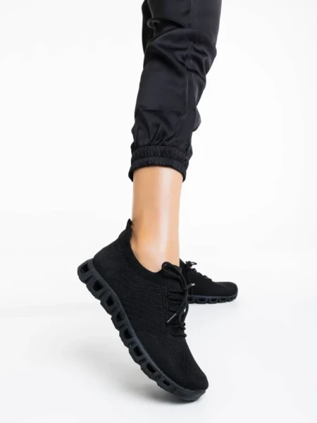 Pantofi sport dama negri din material textil Romeesa