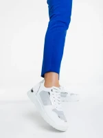 Pantofi sport dama albi din piele ecologica Litsa