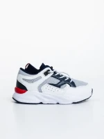 Pantofi sport copii albi din piele ecologica Kaori