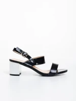 Sandale dama negre din piele ecologica Enos