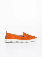 Espadrile dama portocalii din piele ecologica Luisa
