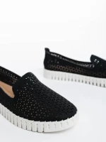 Espadrile dama negre din piele ecologica Luisa