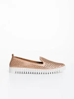 Espadrile dama sampanie din piele ecologica Luisa