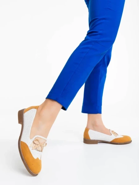 Mocasini dama camel din piele ecologica Carmen