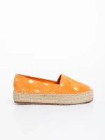 Espadrile dama portocalii din material textil Oana