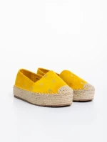 Espadrile dama galbene din material textil Oana