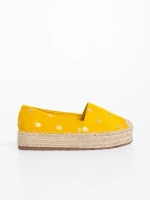 Espadrile dama galbene din material textil Oana