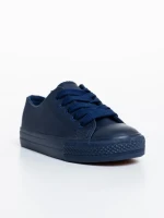 Tenisi copii navy din piele ecologica Flavius