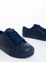Tenisi copii navy din piele ecologica Flavius