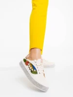 Pantofi sport dama bej din piele ecologica Sonna