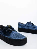 Tenisi copii albastri din material textil Leonard