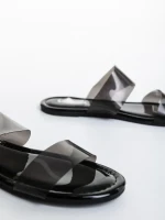 Papuci dama negri din cauciuc Morna