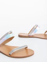 Papuci dama iridescenti din piele ecologica Aurora