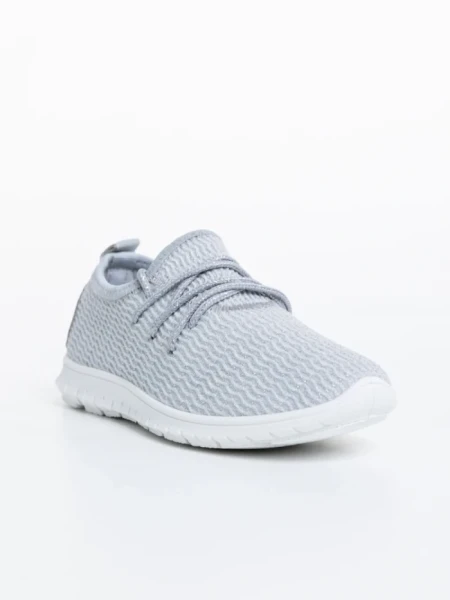 Pantofi sport copii argintii din material textil Winda