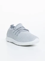 Pantofi sport copii argintii din material textil Winda