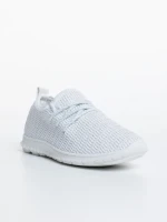 Pantofi sport copii albi din material textil Winda