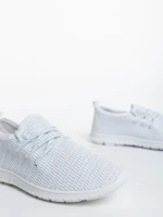 Pantofi sport copii albi din material textil Winda