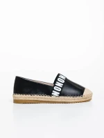Espadrile dama negre din piele ecologica Rodica