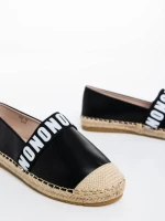Espadrile dama negre din piele ecologica Rodica