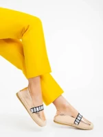 Espadrile dama sampanie din piele ecologica Rodica