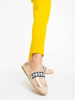 Espadrile dama sampanie din piele ecologica Rodica