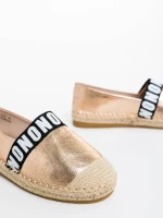 Espadrile dama sampanie din piele ecologica Rodica