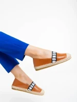 Espadrile dama camel din piele ecologica Rodica