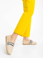 Espadrile dama bej din piele ecologica Rodica