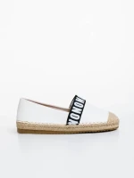 Espadrile dama albe din piele ecologica Rodica