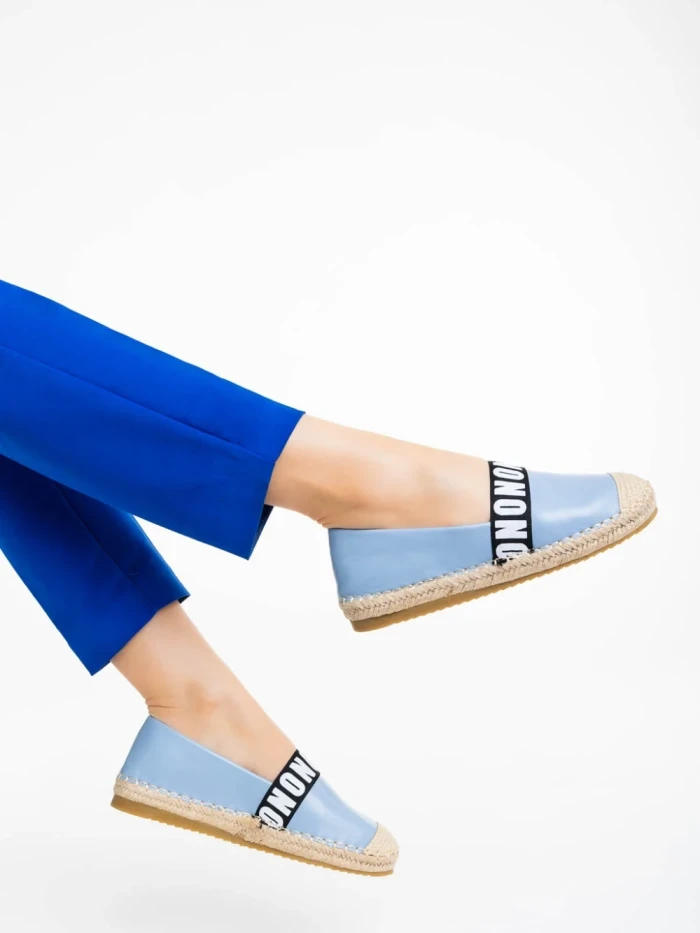 Espadrile dama albastre din piele ecologica Rodica