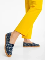 Espadrile dama navy din material textil Ligia