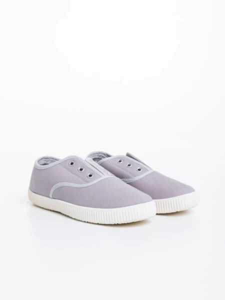 Tenisi copii gri din material textil Jadon