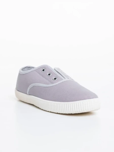 Tenisi copii gri din material textil Jadon