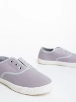 Tenisi copii gri din material textil Jadon