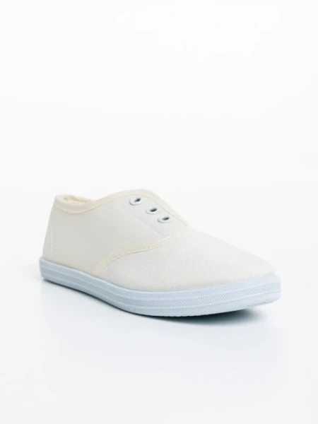 Tenisi copii bej din material textil Aria