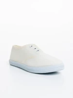 Tenisi copii bej din material textil Aria