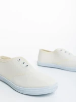 Tenisi copii bej din material textil Aria