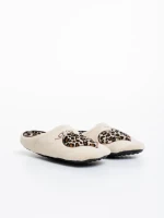 Papuci copii bej din blana sintetica Alegra