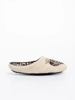 Papuci copii bej din blana sintetica Alegra