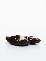 Papuci copii maro din blana sintetica Agape