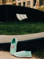 Tenisi copii turcoaz din material textil Milis