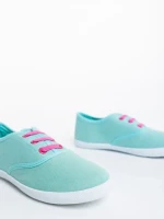 Tenisi copii turcoaz din material textil Milis