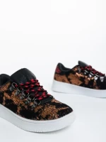 Pantofi sport copii bronz din piele ecologica Lucas