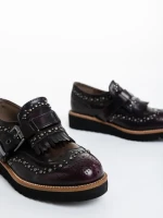 Pantofi copii grena din piele ecologica Delix