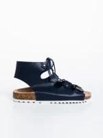 Sandale dama albastre din piele ecologica Makeena